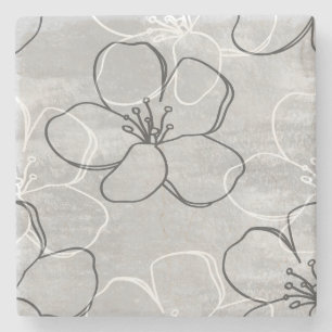 Apple Blossom Traum: Abstrakte Ornamente Steinuntersetzer