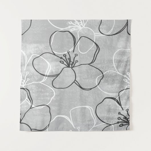 Apple Blossom Traum: Abstrakte Ornamente Wandteppich (Vorderseite)