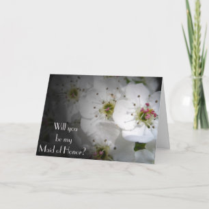 Apple Blossom Trauzeugin Request Card Einladung