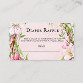 Apple Blossom Tree Wreath Diaper Raffle Visitenkarte (Vorderseite)