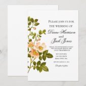 Apple Blossom Wasserfarbenstems Hochzeit Einladung (Vorne/Hinten)