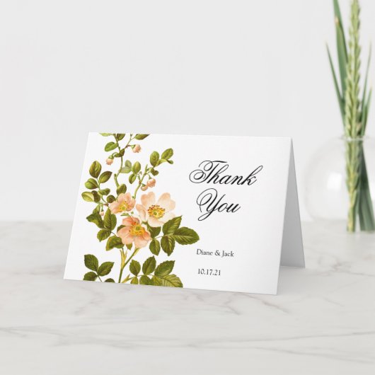 Apple Blossom Wasserfarbenstems Hochzeit Karte (Vorderseite)