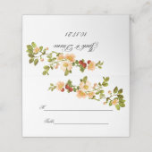 Apple Blossom Wasserfarbenstems Hochzeit Platzkarte (Außenseite Aufgefaltet)