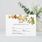 Apple Blossom Wasserfarbenstems Hochzeit RSVP Karte (Stehend Vorderseite)