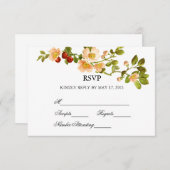 Apple Blossom Wasserfarbenstems Hochzeit RSVP Karte (Vorne/Hinten)