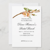 Apple Blossom Wasserfarbenstems Polterabend Einladung (Vorderseite)