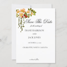 Apple Blossom Wasserfarbenstems Save the Date Einladung
