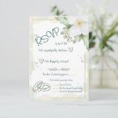 Apple Blossom Watercolor Florals RSVP Karte (Stehend Vorderseite)