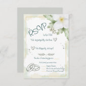 Apple Blossom Watercolor Florals RSVP Karte (Vorne/Hinten)