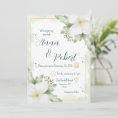 Apple Blossom Watercolor Florals Wedding Einladung (Stehend Vorderseite)