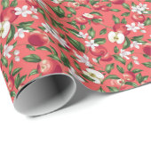 Apple Blossom Wrapping Paper Geschenkpapier (Rolleneckpunkt)