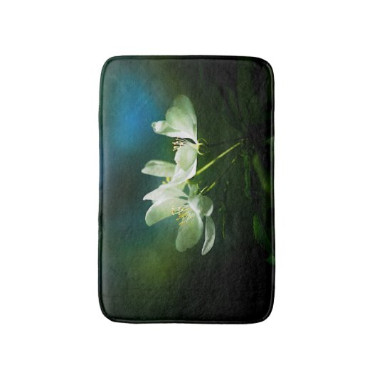 Apple Blossom - zwei Blume Badematte (Vorderseite Vertikal)