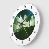 Apple Blossom - zwei Blume Große Wanduhr (Winkel)
