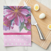 Apple Blossoms and Pink Polka Dots Kitchen Towel Geschirrtuch (Viertel Falte)