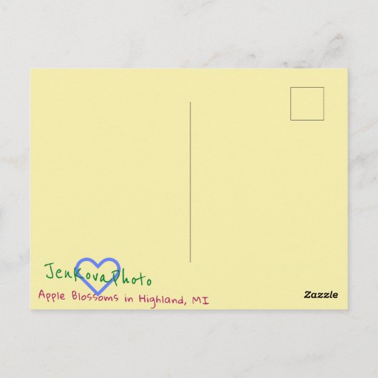 APPLE BLOSSOMS BRIGHT POSTCARD POSTKARTE (Rückseite)