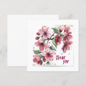 Apple blossoms Thank you card. Dankeskarte (Vorne/Hinten)
