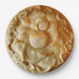 Apple blühen Torte Pappteller