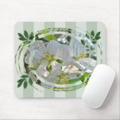 Apple blüht grüne Streifen Mousepad (Mit Mouse)