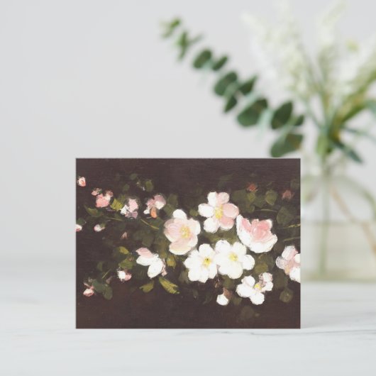 Apple-Blume Postkarte (Stehend Vorderseite)