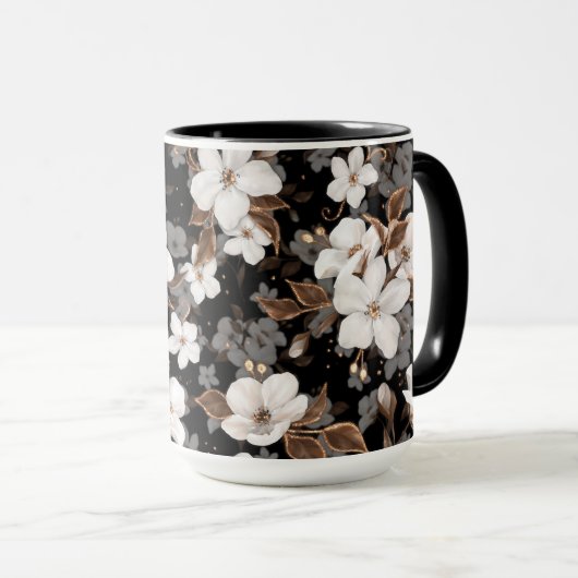 Apple-Blume Tasse (VorderseiteRechts)