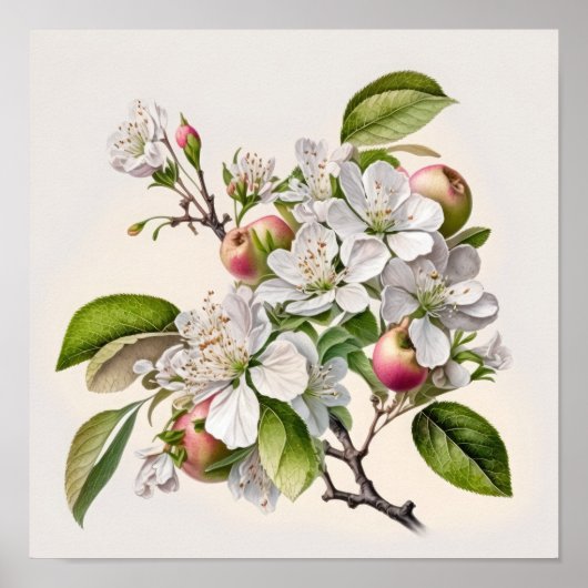 Apple Blüten Blume Art Print Poster (Vorne)