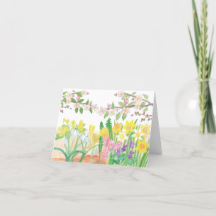 Apple Blüten & Frühlingsblumen Illustration Feiertagskarte