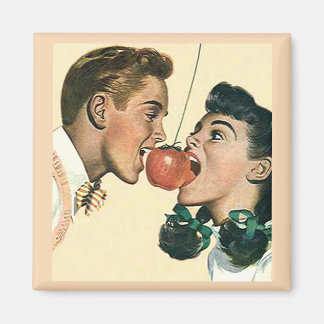 Apple Bobbing Alt modisches Vintages Magnet