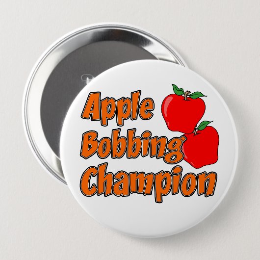 Apple Bobbing Champion Button (Vorne & Hinten)