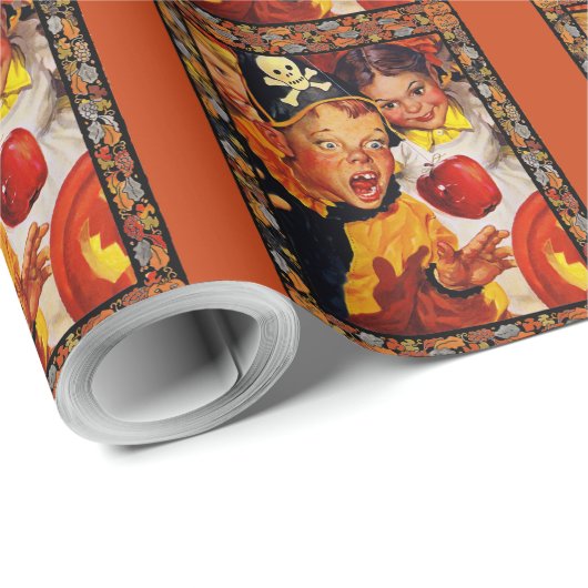 Apple Bobbing Gefahren Geschenkpapier (Rolleneckpunkt)