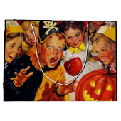 Apple Bobbing Gefahren Große Geschenktüte (Rückseite)