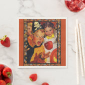 Apple Bobbing Gefahren Papier Napkin Serviette (Beispiel)