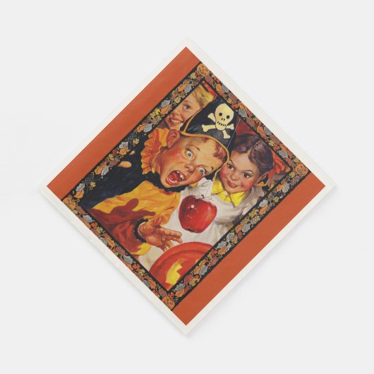 Apple Bobbing Gefahren Papier Napkin Serviette (Ecke)