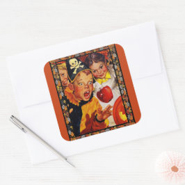 Apple Bobbing Gefahren Quadratischer Aufkleber