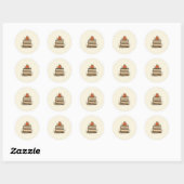 Apple-Book-Stack-Rund-Sticker Runder Aufkleber (Blatt)
