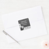 Apple Books Noir, Lehrerin für Altersversorgung Quadratischer Aufkleber (Umschlag)