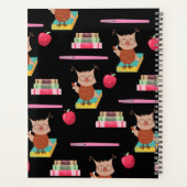 Apple Books Owl Pen Muster Lehrer Black Planner Planer (Rückseite)