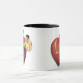 Apple-Bücherwurm-kundengerechter Name oder Tasse (Zentrum)
