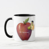 Apple-Bücherwurm-kundengerechter Name oder Tasse (Links)