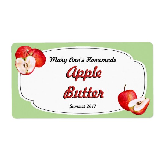 Apple Butter Canning Labels (Vorne)