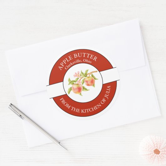 Apple-Butter-Etikett Runder Aufkleber (Umschlag)