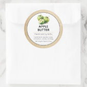Apple Butter Jam oder Jelly Canning Jar Label Runder Aufkleber (Tasche)