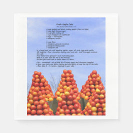Apple Cake Rezept Papier Napkin Serviette