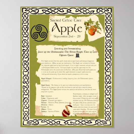 APPLE CELTIC SACRED TREM POSTER (Vorne)