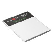 Apple Chalkboard ein Hinweis von Lehrer Notizblock (angewinkelt)