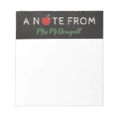 Apple Chalkboard ein Hinweis von Lehrer Notizblock (Vorderseite)