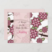 Apple Cherry Blossom Rezept Card für die Brücke Postkarte (Vorne/Hinten)