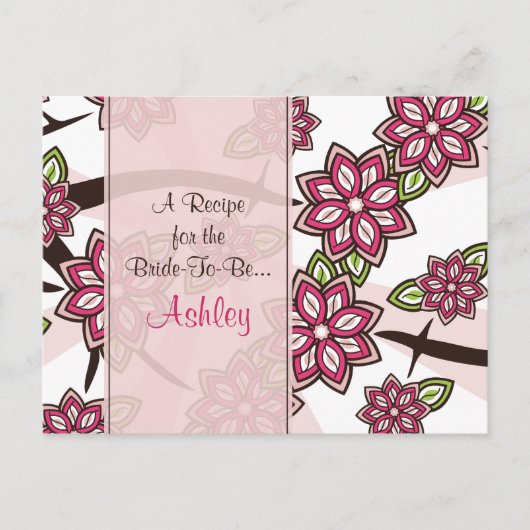 Apple Cherry Blossom Rezept Card für die Brücke Postkarte (Vorderseite)