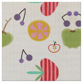 Apple Cherry Blueberry Frucht Stoff (Nahaufnahme)