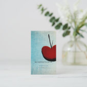Apple Cherry Business Card Visitenkarte (Stehend Vorderseite)