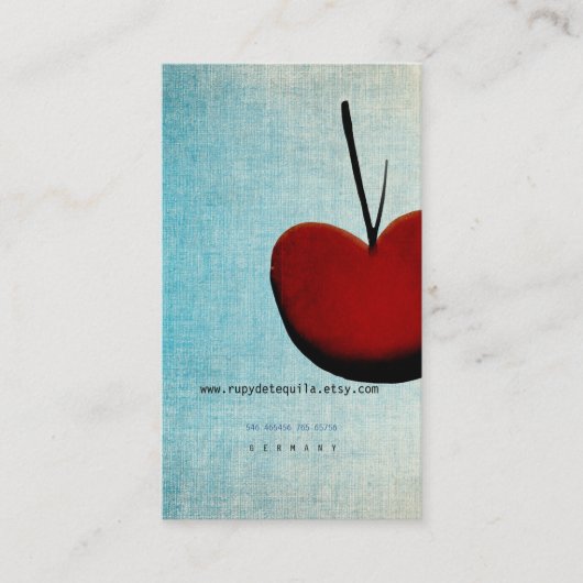 Apple Cherry Business Card Visitenkarte (Vorderseite)